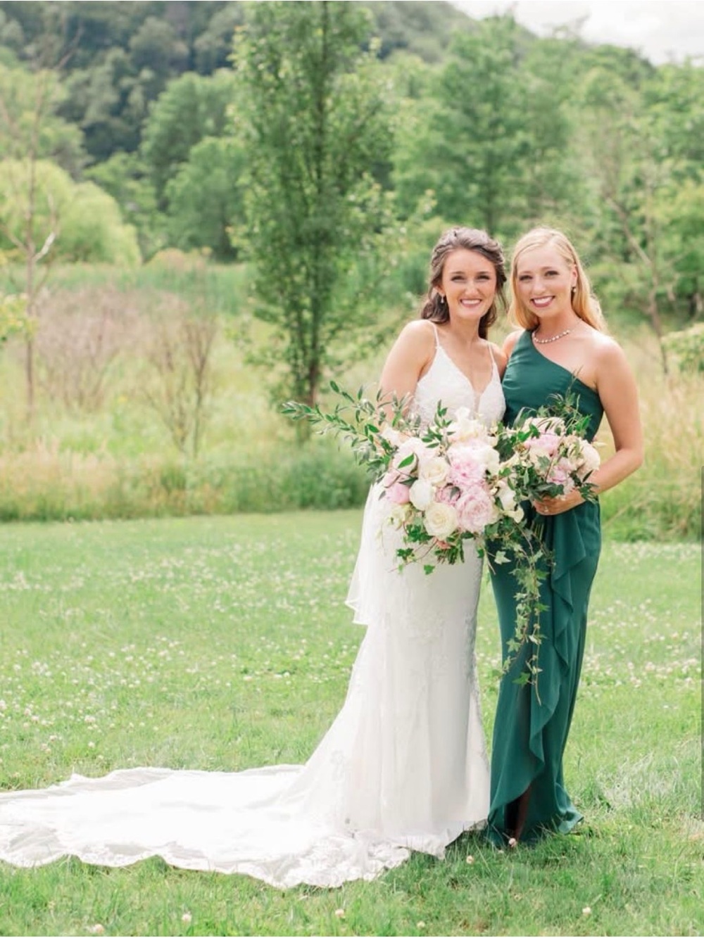 One-Shoulder David’s Bridal Bridesmaid Dress